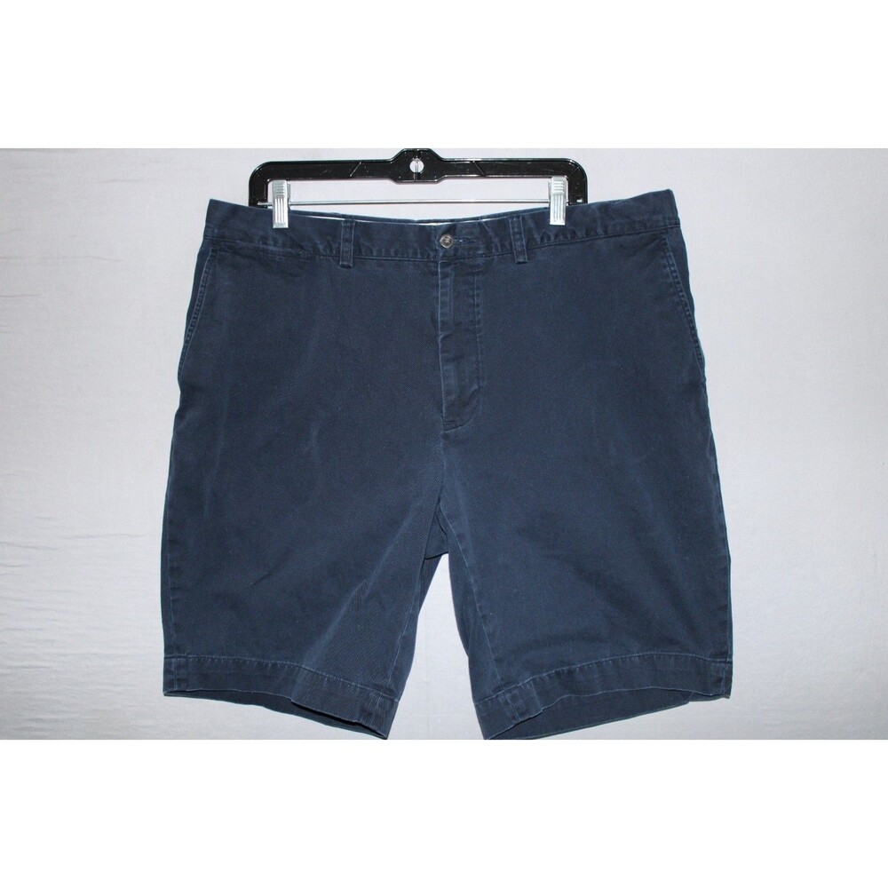 Polo Ralph Lauren Men Blue Chino Shorts Size 38 Cotton Preppy Flat Front